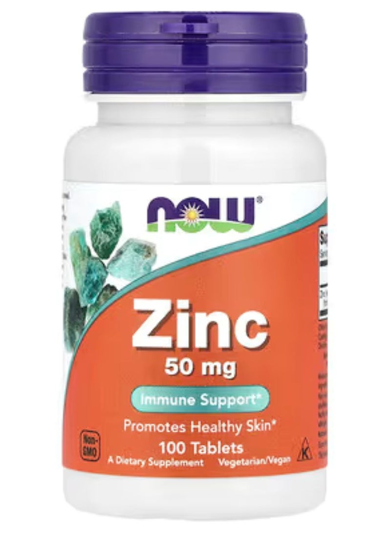 now Zinc 50 mg, Immune Support*, 100 Tablets - Image 1
